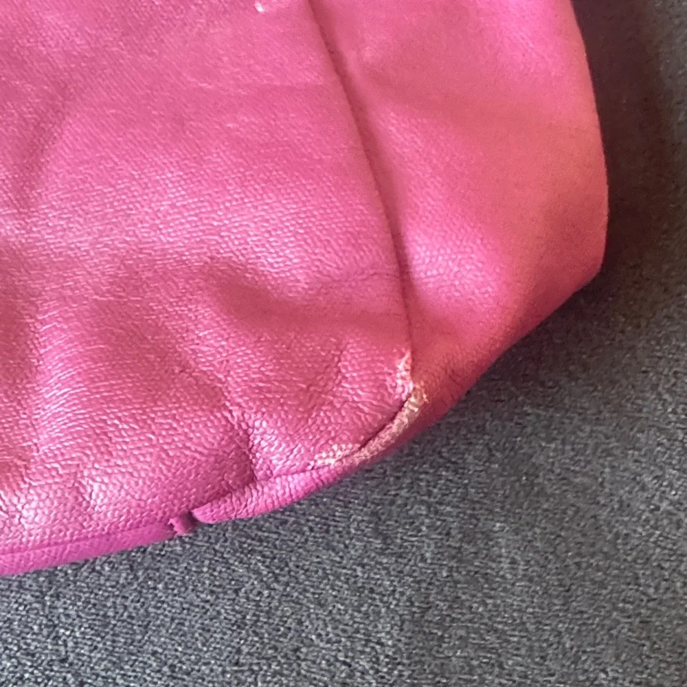 Tory Burch Purple Leather Logo Tote
